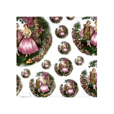 Ref. 78536 - DECALQUE DAMA FUNDO VERDE